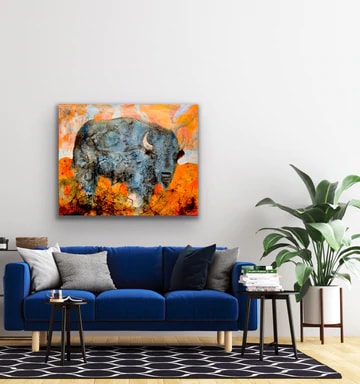 Buffalo Blues — Glen Ronald Artwork from the Acrylic on canvas series, original painting and Canadian art