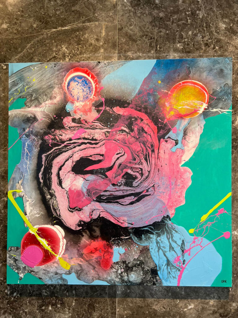 Galactic Bloom — Glen Ronald Artwork from the Acrylic on canvas series, original painting and Canadian art