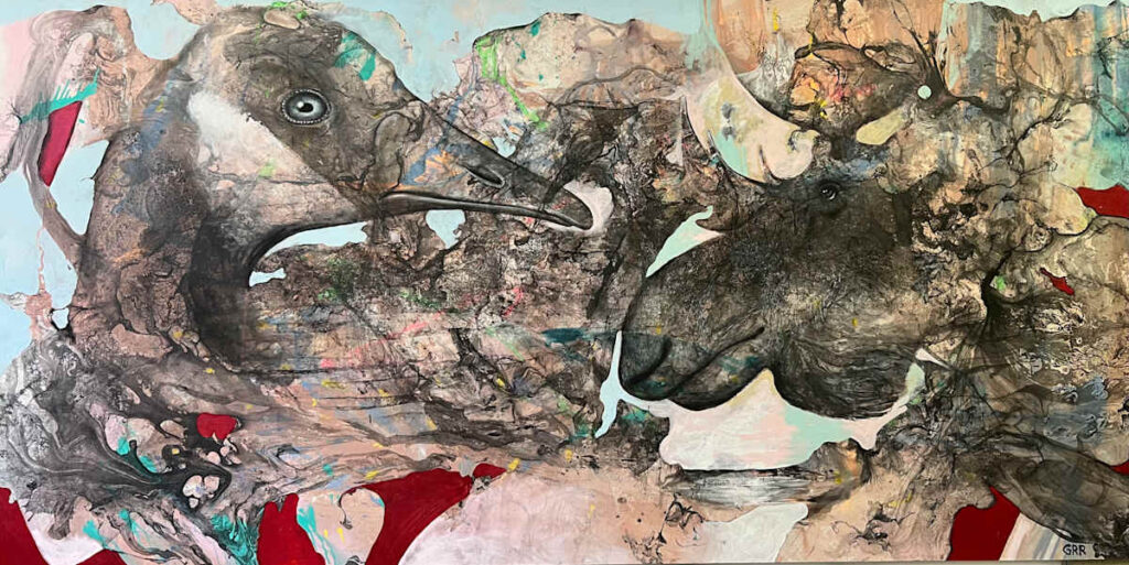Canadiana — Glen Ronald Artwork from the mixed media on canvas 57 x 115 in (144.78 x 292.1 cm) US$11,500 series, original painting and Canadian art