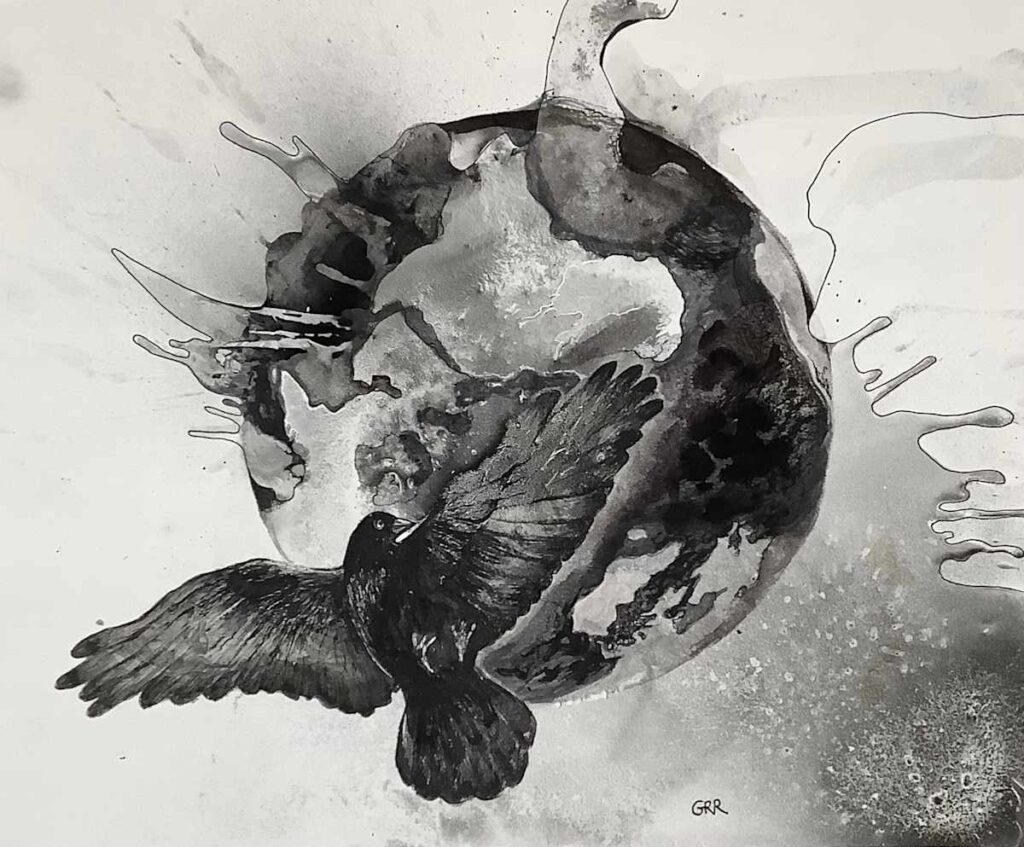 Chaos Theory — Glen Ronald Artwork from the ink on paper series, original painting and Canadian art