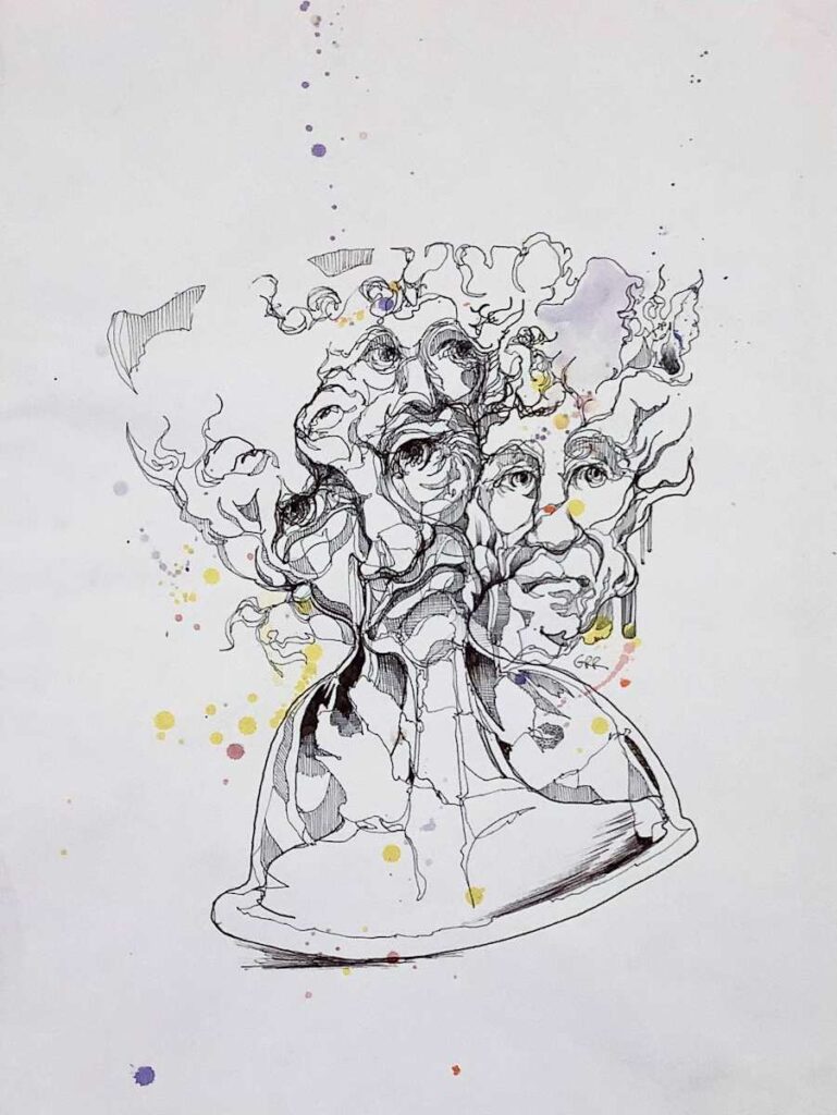 Memento Mori — Glen Ronald Artwork from the ink on paper series, original painting and Canadian art