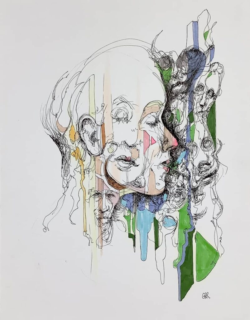 Ink drawing — Glen Ronald Artwork from the ink on paper series, original painting and Canadian art