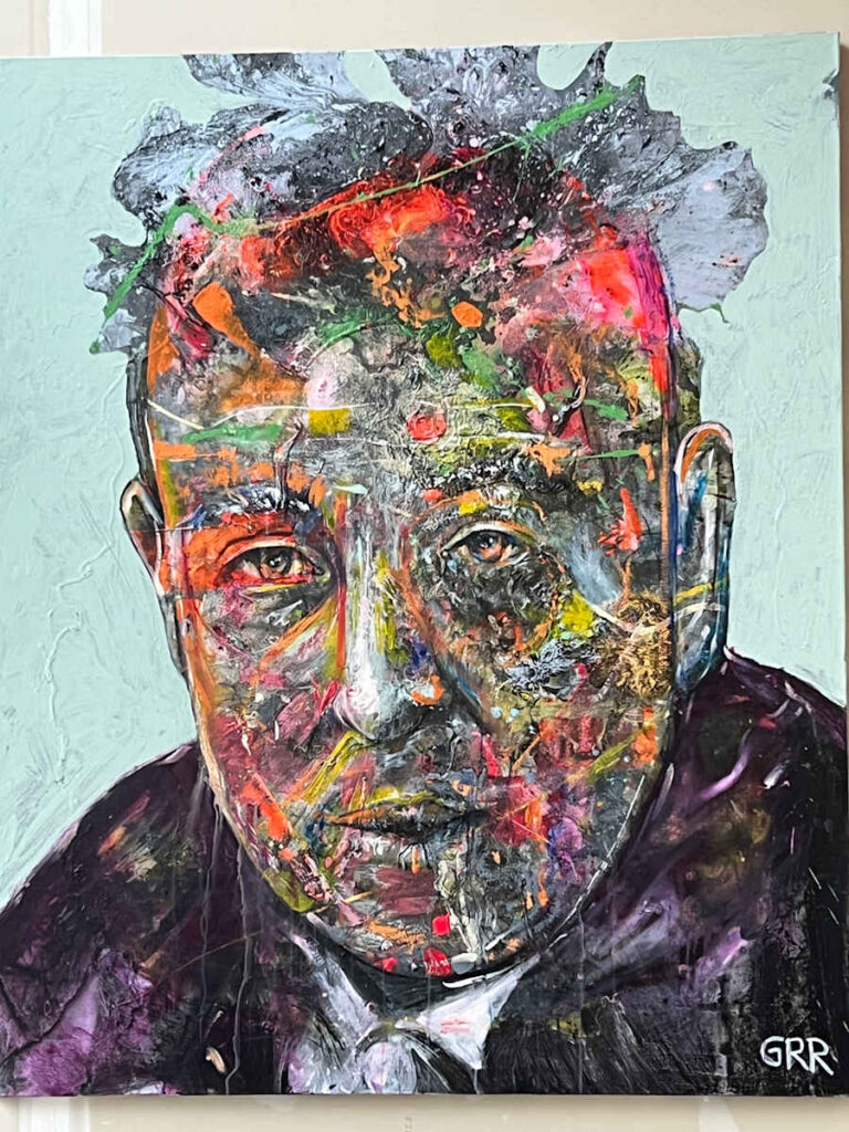 Jack (Portrait of CS Lewis) — Glen Ronald Artwork from the Acrylic on canvas series, original painting and Canadian art