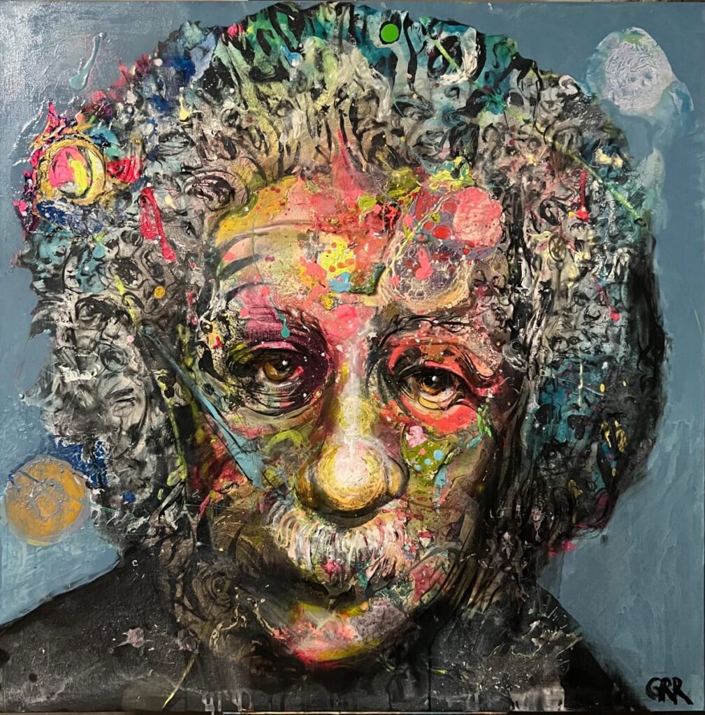 Portrait of Einstein — Glen Ronald Artwork from the Uncategorized series, original painting and Canadian art