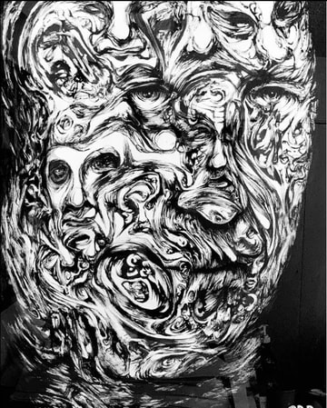 Wrestler — Glen Ronald Artwork from the Uncategorized series, original painting and Canadian art