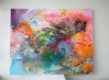 Lion Heart, Image 1. — Glen Ronald Artwork from the Acrylic on canvas series, original painting and Canadian art