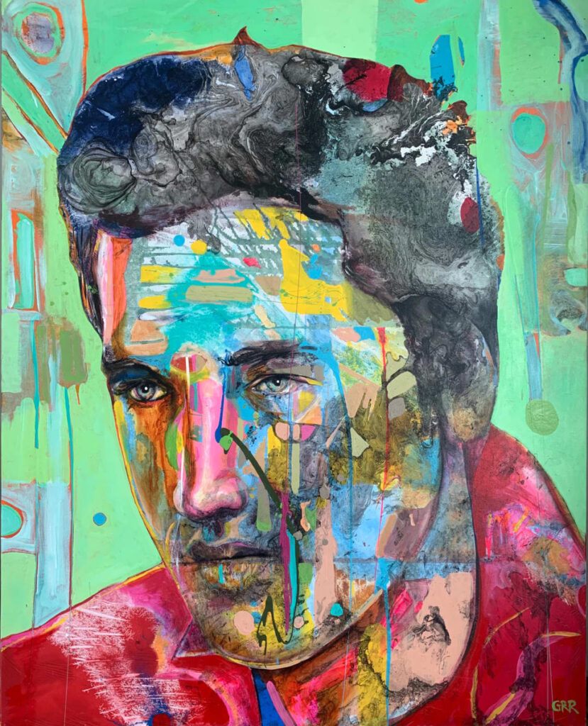 Portrait of Elvis Presley, Image 1. — Glen Ronald Artwork from the Acrylic on canvas series, original painting and Canadian art