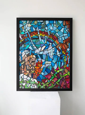 Stained Glass Painting, Image 1. — Glen Ronald Artwork from the Acrylic on canvas series, original painting and Canadian art