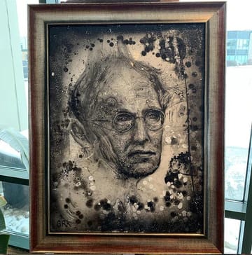 Stephen Hawking, Image 1. — Glen Ronald Artwork from the Acrylic on canvas series, original painting and Canadian art