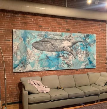 Whale — Glen Ronald Artwork from the Acrylic on canvas series, original painting and Canadian art