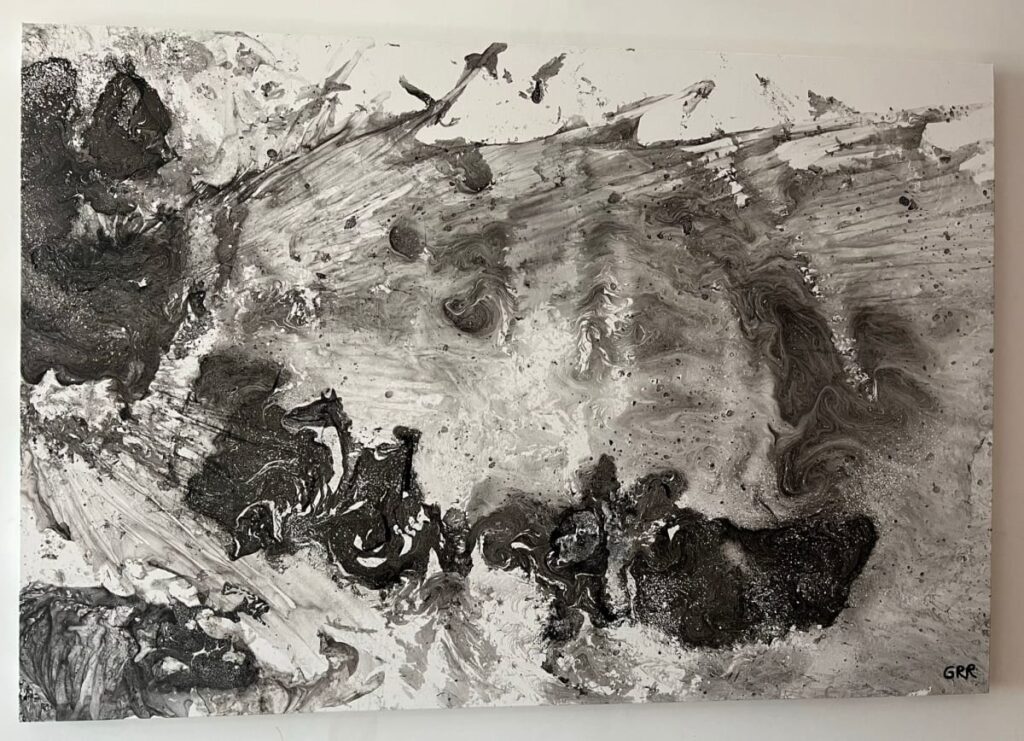 Vikings — Glen Ronald Artwork from the Acrylic on canvas series, original painting and Canadian art