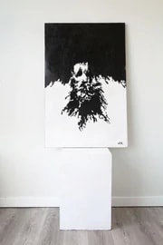Black and White Abstract, Image 1. — Glen Ronald Artwork from the Acrylic on canvas series, original painting and Canadian art