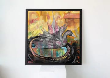Black Swan — Glen Ronald Artwork from the Acrylic on canvas series, original painting and Canadian art